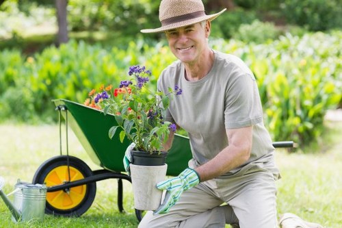 Gardeners reviewing liability and site safety responsibilities